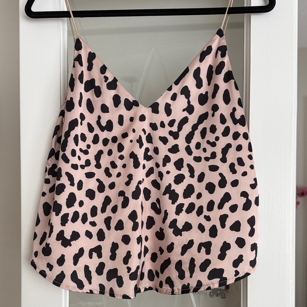 Leopard Print V-Neck Cami Top